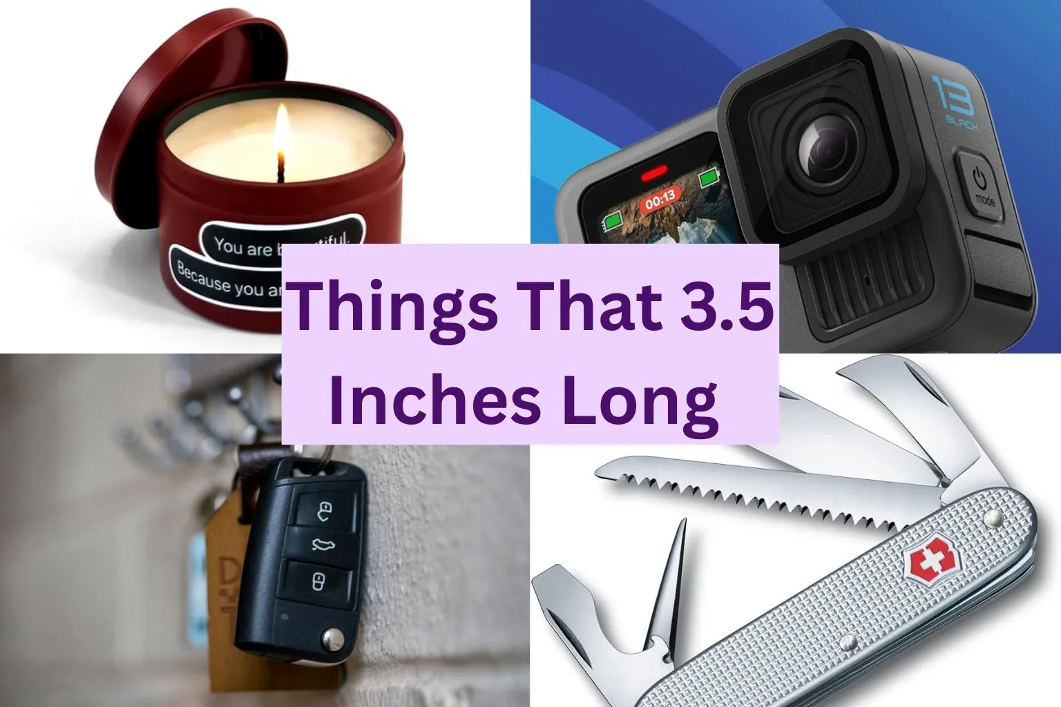objects that are 3.5 inches long