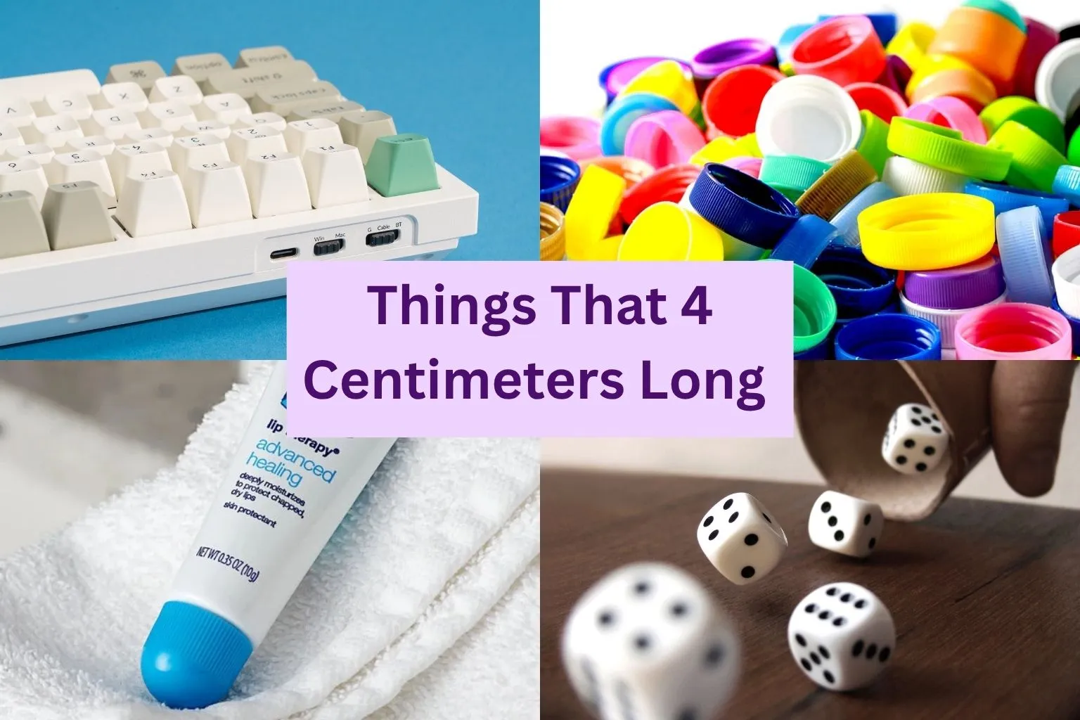 objects that are 4 centimeters long